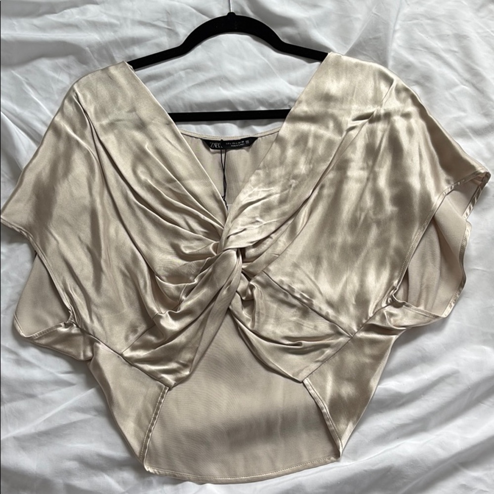Zara Champagne twist top